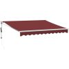 Markis automatiskt infällbar vinröd vidaXL 300 x 250 cm – miniatyr 2