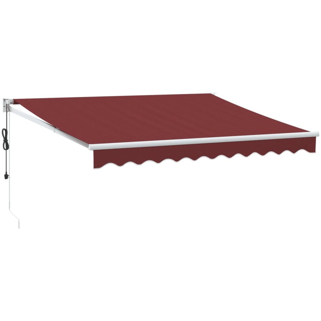 Markis automatiskt infällbar vinröd vidaXL 300 x 250 cm – bild 2