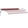 Markis automatiskt infällbar vinröd vidaXL 300 x 250 cm – miniatyr 5