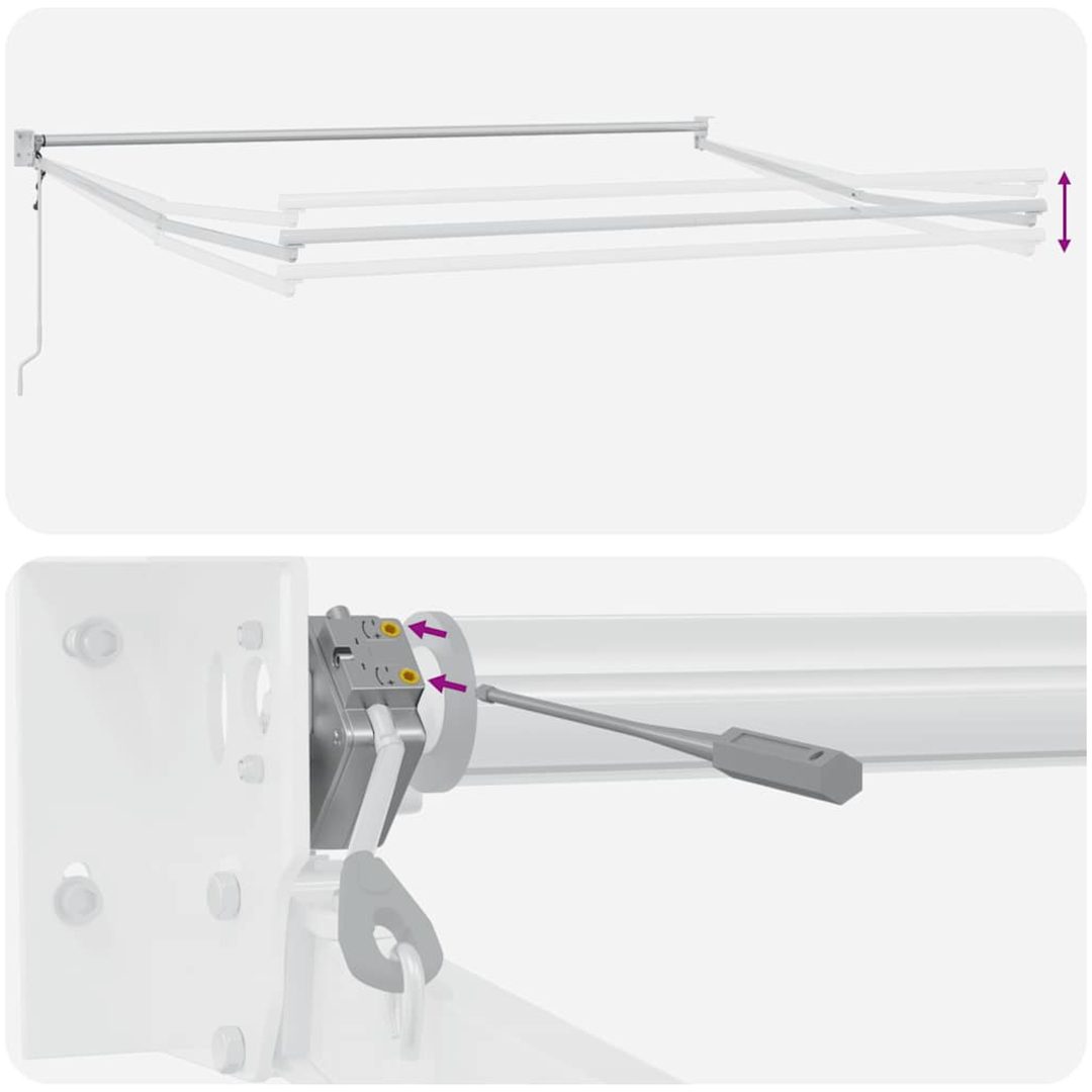 Markis automatiskt infällbar vinröd vidaXL 300 x 250 cm – bild 9