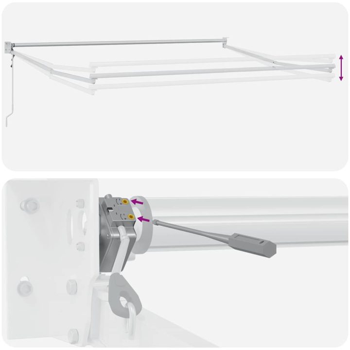 Markis automatiskt infällbar vinröd vidaXL 300 x 250 cm – bild 9