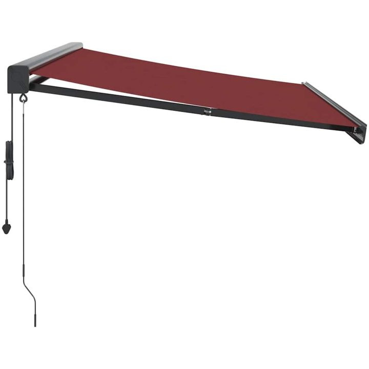 Markis automatiskt infällbar vinröd vidaXL 300 x 250 cm – bild 4