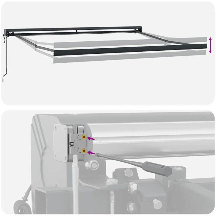 Markis automatiskt infällbar vinröd vidaXL 300 x 250 cm – bild 9