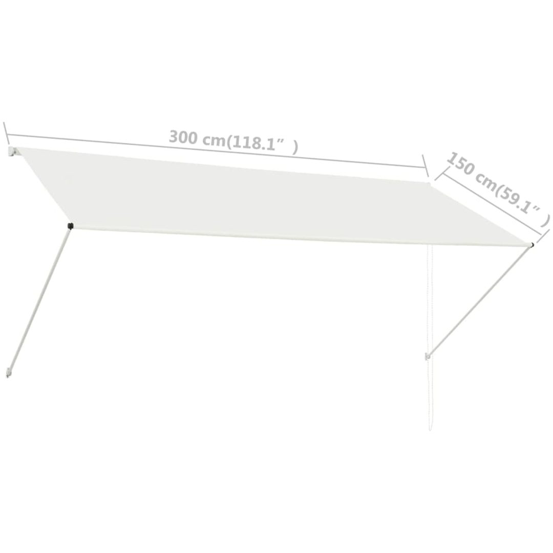 Markis gräddvit vidaXL 300 x 150 cm – bild 8
