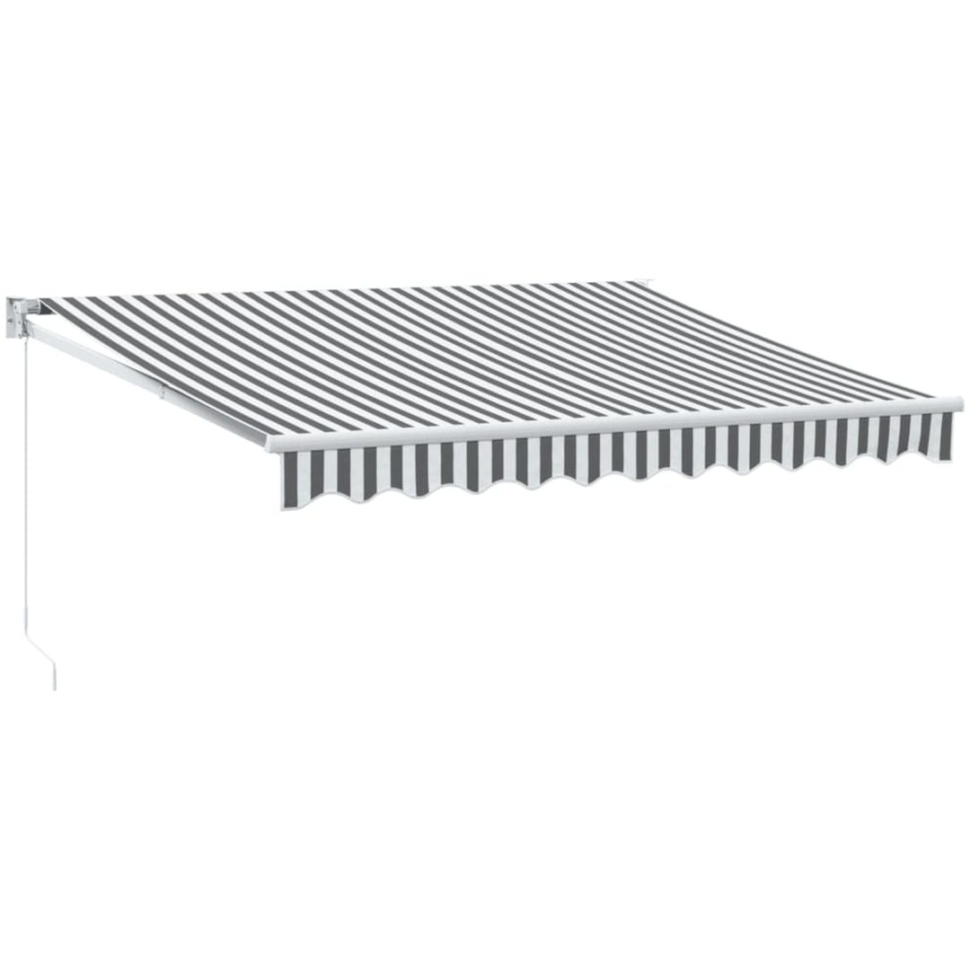 Markis infällbar antracit och vit tyg&aluminium vidaXL 3 x 2.5 m – bild 2