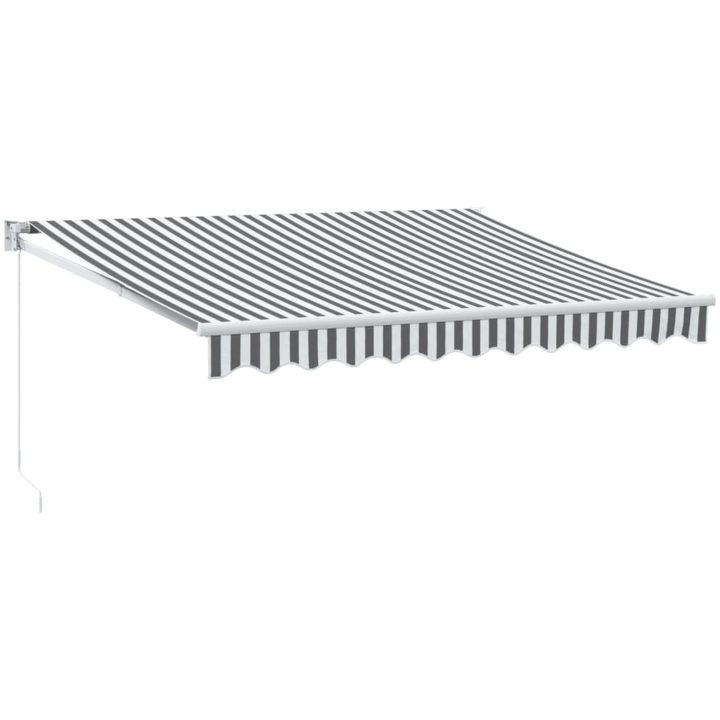 Markis infällbar antracit och vit tyg&aluminium vidaXL 3 x 2.5 m – bild 2