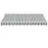 Markis infällbar antracit och vit tyg&aluminium vidaXL 3 x 2.5 m – miniatyr 3