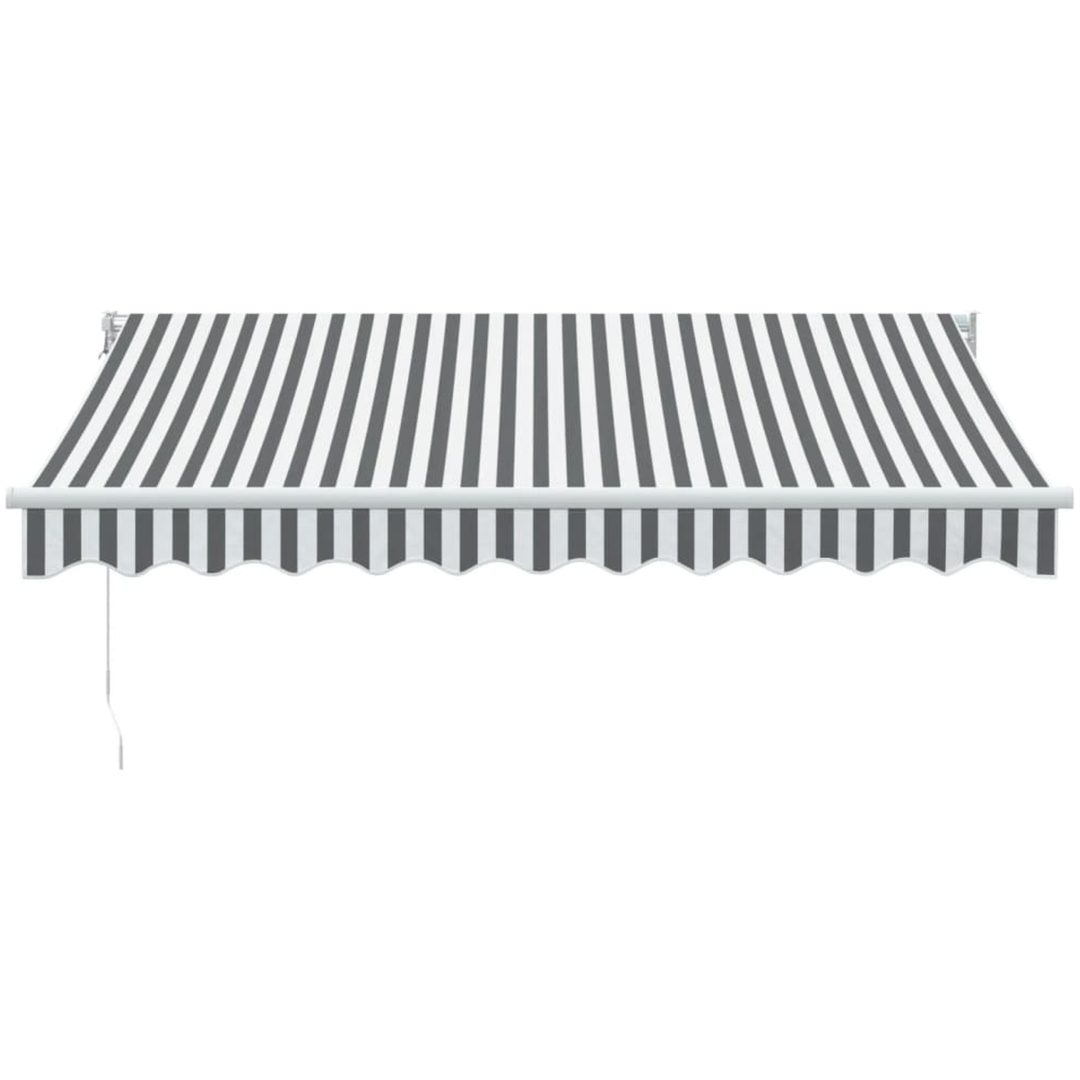 Markis infällbar antracit och vit tyg&aluminium vidaXL 3 x 2.5 m – bild 3