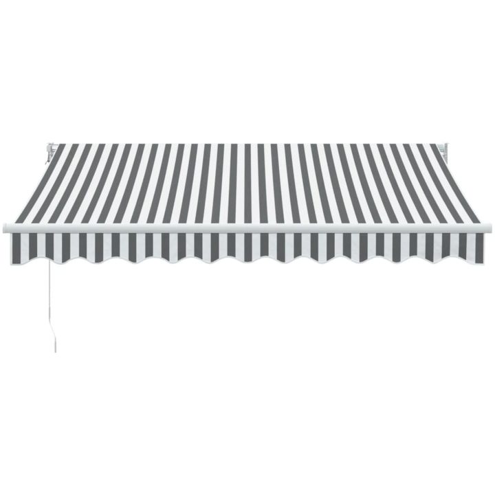 Markis infällbar antracit och vit tyg&aluminium vidaXL 3 x 2.5 m – bild 3