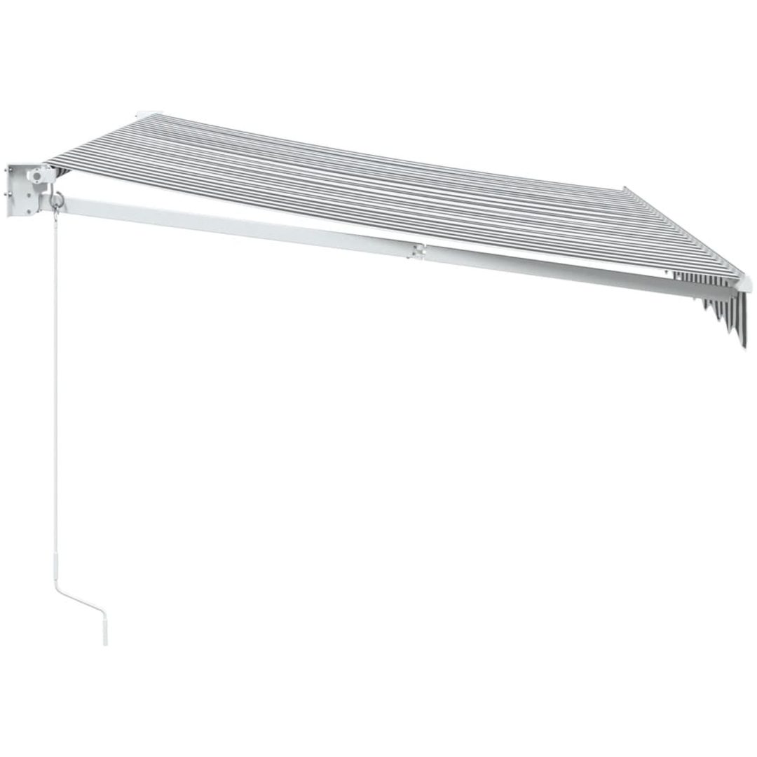 Markis infällbar antracit och vit tyg&aluminium vidaXL 3 x 2.5 m – bild 4