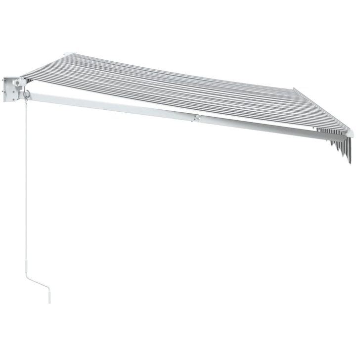 Markis infällbar antracit och vit tyg&aluminium vidaXL 3 x 2.5 m – bild 4
