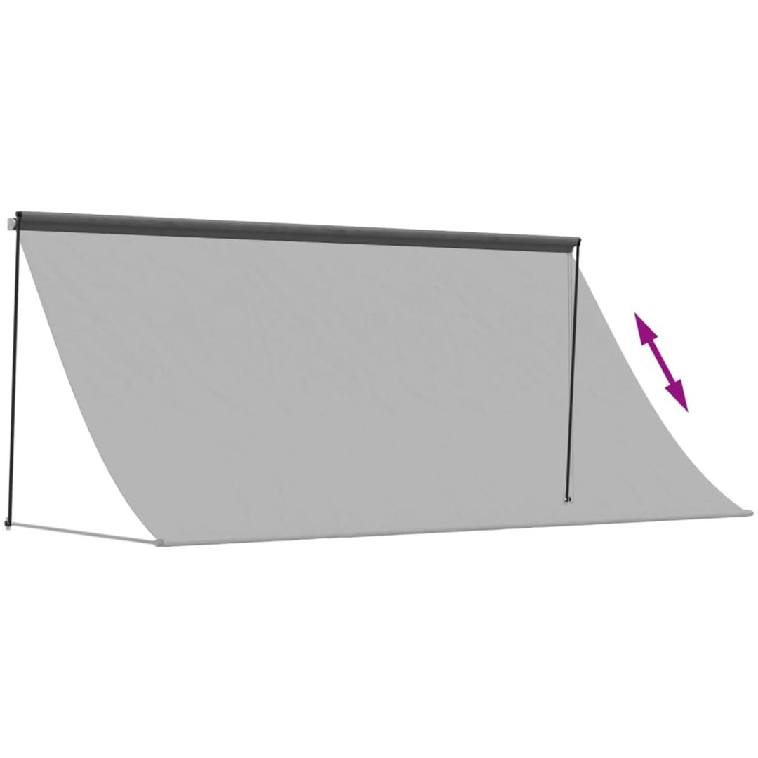 Markis infällbar antracit tyg och stål vidaXL 300 x 150 cm – bild 6
