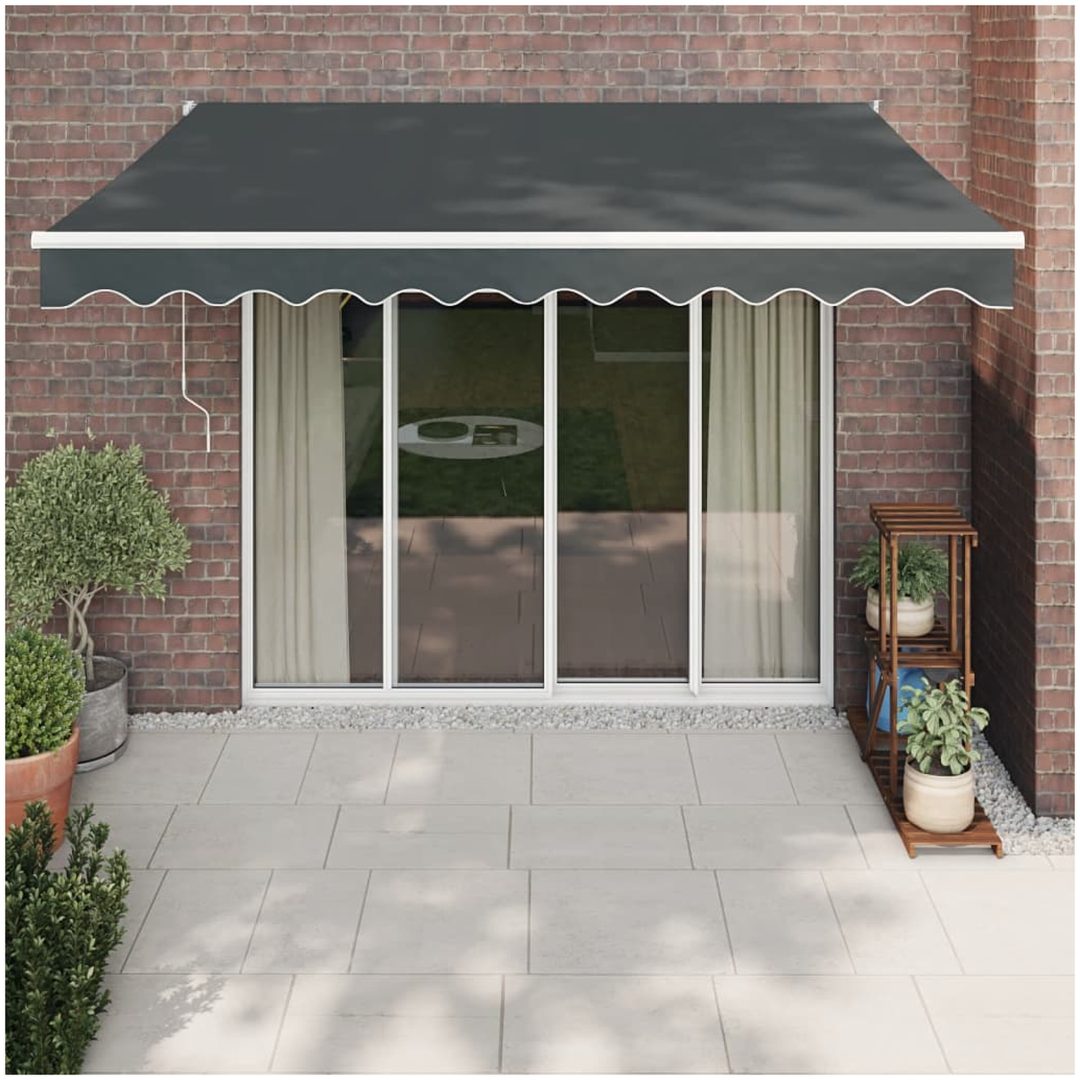 Markis infällbar antracit tyg&aluminium vidaXL 3 x 2.5 m