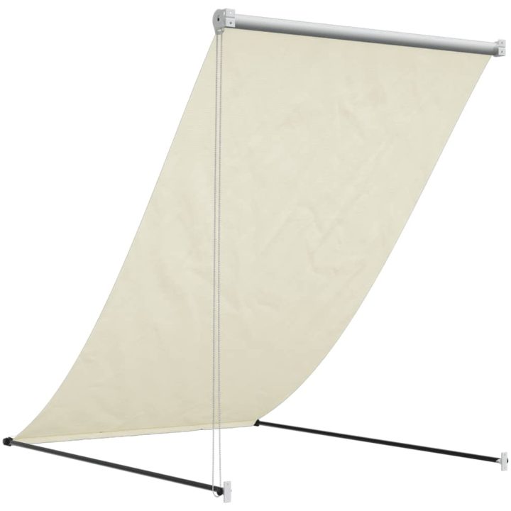 Markis infällbar gräddvit tyg och stål vidaXL 150 x 150 cm – bild 5