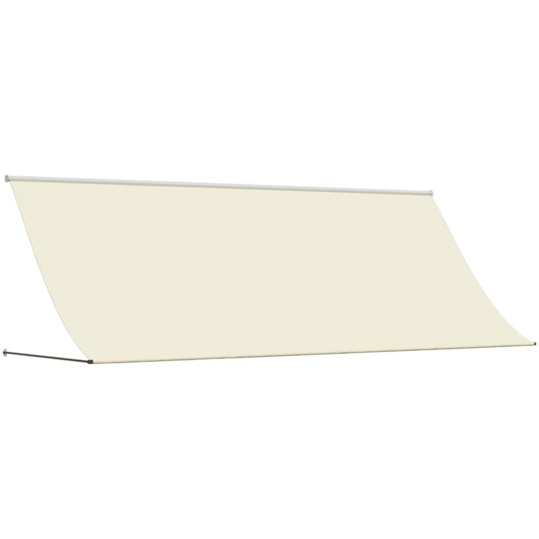 Markis infällbar gräddvit tyg och stål vidaXL 350 x 150 cm – bild 2