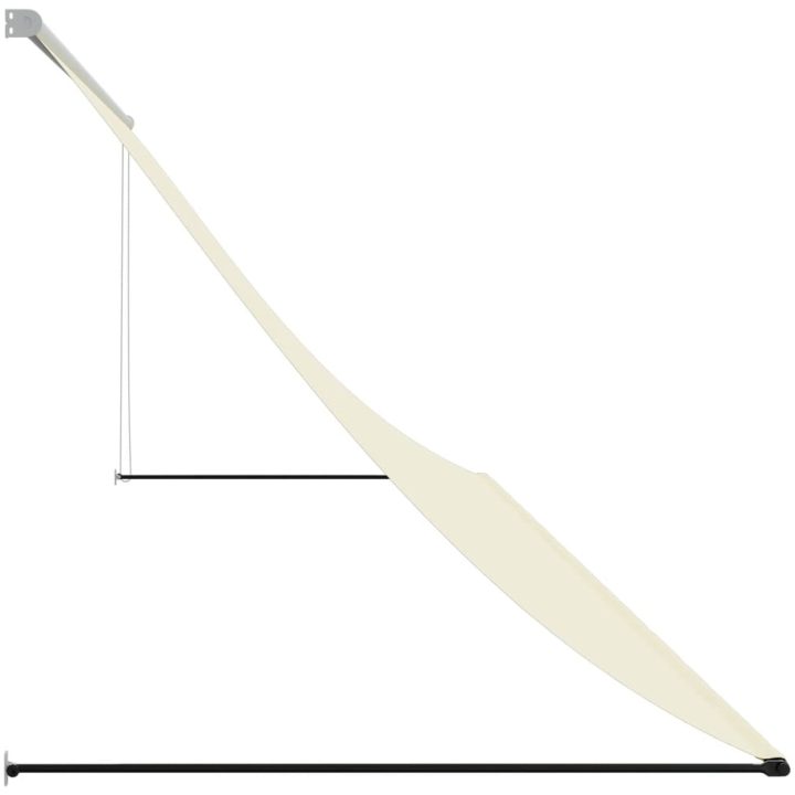 Markis infällbar gräddvit tyg och stål vidaXL 350 x 150 cm – bild 4