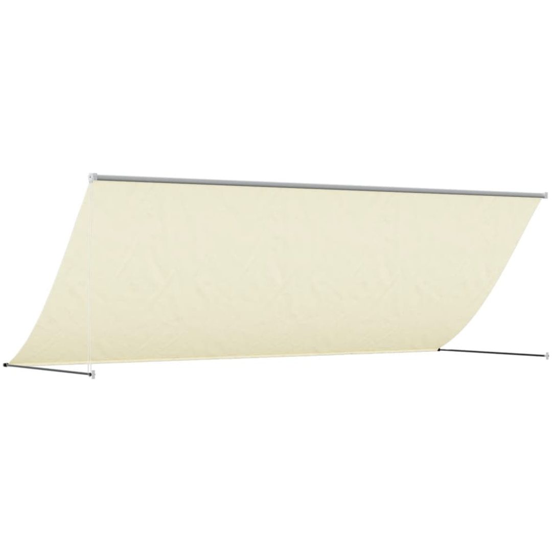 Markis infällbar gräddvit tyg och stål vidaXL 350 x 150 cm – bild 5