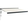 Markis infällbar gräddvit tyg&aluminium vidaXL 350 x 250 cm – miniatyr 2