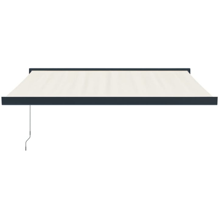 Markis infällbar gräddvit tyg&aluminium vidaXL 350 x 250 cm – bild 3