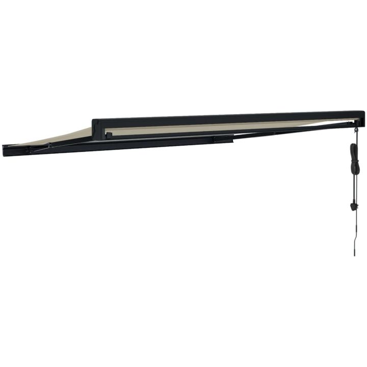 Markis infällbar gräddvit tyg&aluminium vidaXL 350 x 250 cm – bild 5