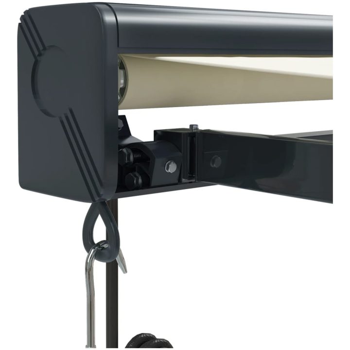 Markis infällbar gräddvit tyg&aluminium vidaXL 350 x 250 cm – bild 7