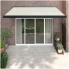 Markis infällbar gräddvit tyg&aluminium vidaXL 350 x 250 cm – miniatyr 1