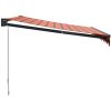 Markis infällbar orange och brun tyg&aluminium vidaXL 3.5 x 2.5 m – miniatyr 5