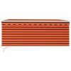 Markis manuell med rullgardin orange och brun vidaXL 3.5 x 2.5 m – miniatyr 3
