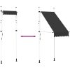 Markis manuellt infällbar 100 cm antracit vidaXL – miniatyr 6
