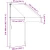 Markis manuellt infällbar 100 cm antracit vidaXL – miniatyr 8