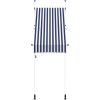 Markis manuellt infällbar 100 cm blåa och vita ränder vidaXL – miniatyr 3