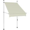 Markis manuellt infällbar 100 cm gräddvit vidaXL – miniatyr 1