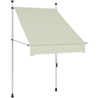 Markis manuellt infällbar 100 cm gräddvit vidaXL