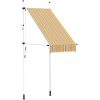 Markis manuellt infällbar 100 cm gula och blå ränder vidaXL – miniatyr 2