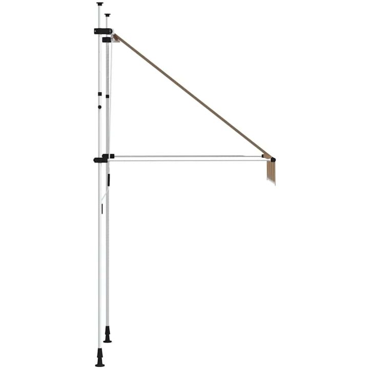 Markis manuellt infällbar 100 cm gula och blå ränder vidaXL – bild 4