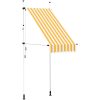 Markis manuellt infällbar 100 cm orange och vita ränder vidaXL – miniatyr 2