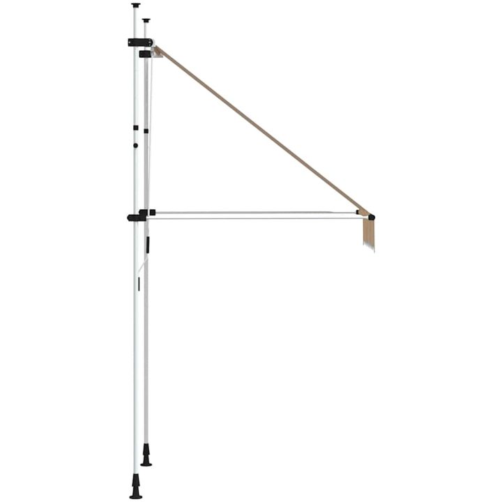 Markis manuellt infällbar 100 cm orange och vita ränder vidaXL – bild 4