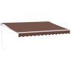 Markis manuellt infällbar 350x250 cm brun vidaXL 350 x 250 cm – miniatyr 2