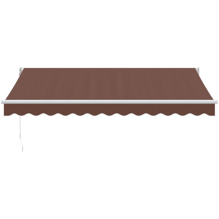 Markis manuellt infällbar 350x250 cm brun vidaXL 350 x 250 cm – bild 3