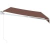 Markis manuellt infällbar 350x250 cm brun vidaXL 350 x 250 cm – miniatyr 4
