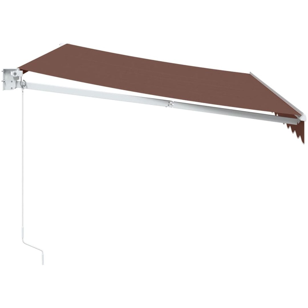 Markis manuellt infällbar 350x250 cm brun vidaXL 350 x 250 cm – bild 4