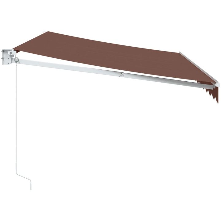 Markis manuellt infällbar 350x250 cm brun vidaXL 350 x 250 cm – bild 4