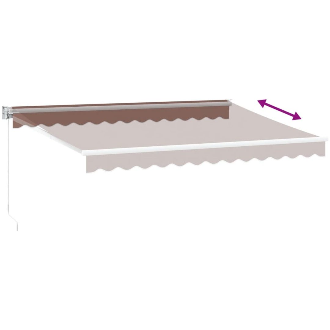 Markis manuellt infällbar 350x250 cm brun vidaXL 350 x 250 cm – bild 5