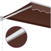 Markis manuellt infällbar 350x250 cm brun vidaXL 350 x 250 cm – miniatyr 7