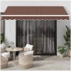 Markis manuellt infällbar 350x250 cm brun vidaXL 350 x 250 cm – miniatyr 1