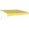 Markis manuellt infällbar 600 cm gul/vit vidaXL – miniatyr 1