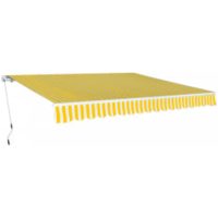 Markis manuellt infällbar 600 cm gul/vit vidaXL