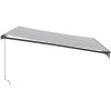 Markis manuellt infällbar antracit och vit vidaXL 400 x 350 cm – miniatyr 4