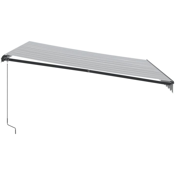 Markis manuellt infällbar antracit och vit vidaXL 400 x 350 cm – bild 4