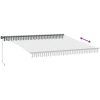 Markis manuellt infällbar antracit och vit vidaXL 400 x 350 cm – miniatyr 5